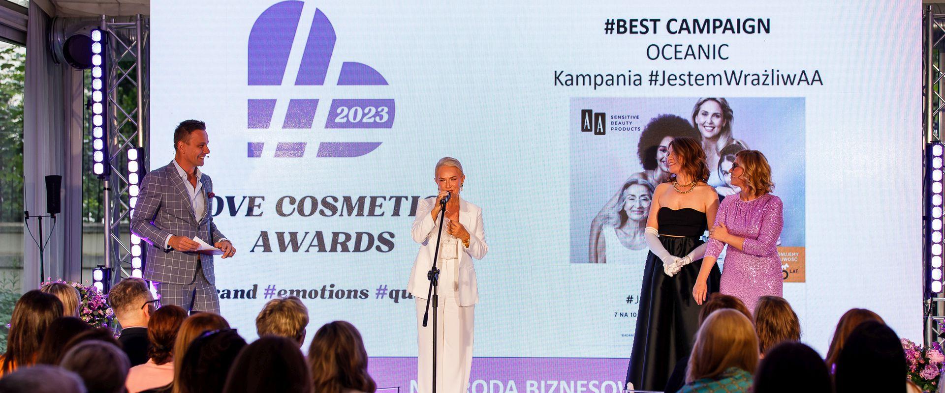 Wrażliwość jest piękna! Love Cosmetics Awards 2023 dla marki AA w kategorii Best Campaign